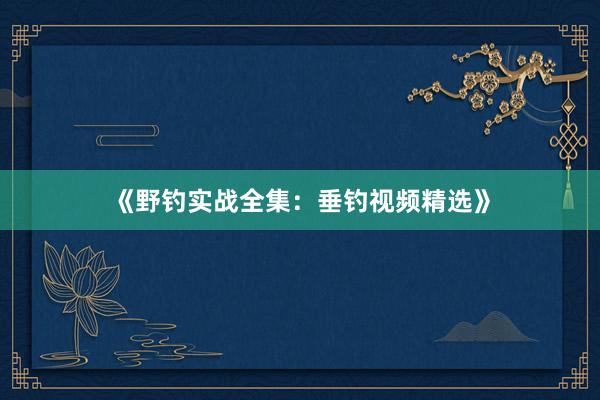 《野钓实战全集：垂钓视频精选》